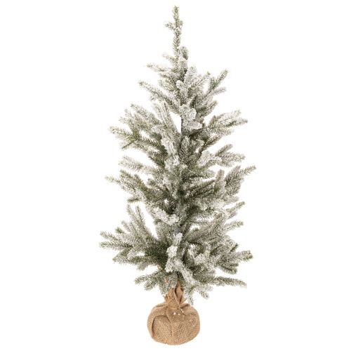 Sapin de Noël artificiel enneigé dans un sac en jute, 40 LED, pour usage intérieur, 85 cm acheter | Floristik24.be