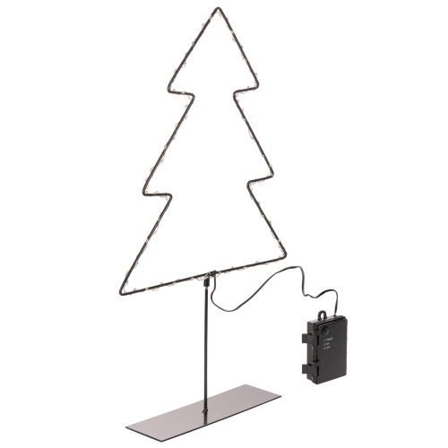 Sapin de Noël LED, fonctionne sur piles, décoration de table intérieure, 47 cm