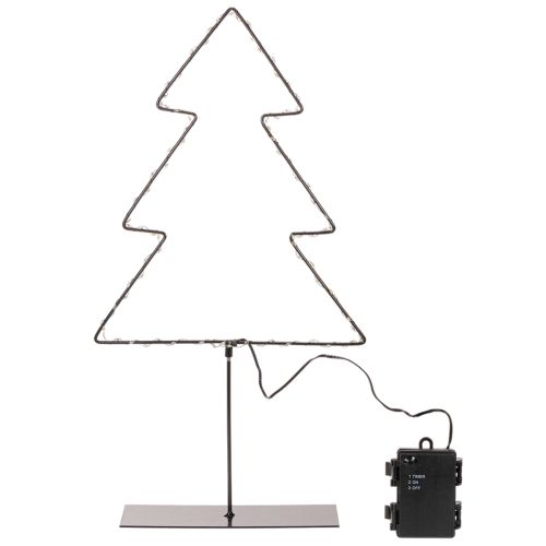 Sapin de Noël LED, fonctionne sur piles, décoration de table intérieure, 47 cm | Floristik24.be