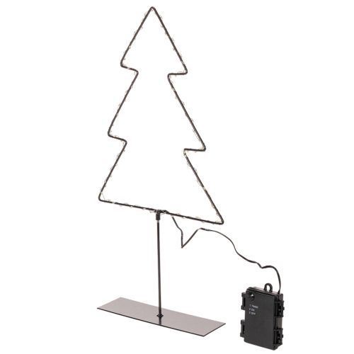 Sapin de Noël LED, fonctionne sur piles, décoration de table intérieure, 47 cm | Floristik24.be