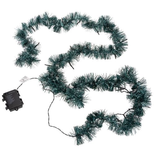 Guirlande lumineuse de Noël en clinquant avec 60 LED et minuterie, pour extérieur, 3 m