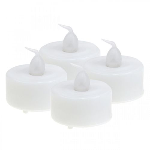 Bougies Chauffe-Plat LED Effet Flamme Bougies Artificielles  avec Minuterie Blanc Chaud Ø3.6cm Lot de 4-482297