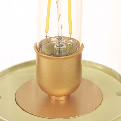 Article Lampe à poser LED lampe de table rétro blanc chaud vert H19,5cm
