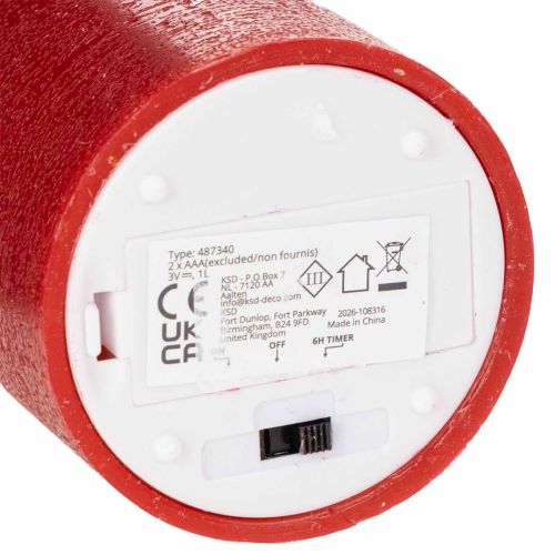 Bougie pilier LED en cire