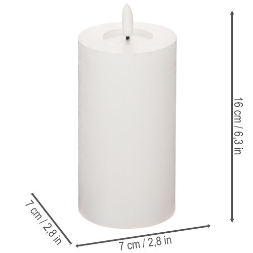 Bougie pilier LED, effet