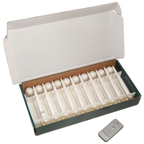Floristik24 Bougies de sapin de Noël LED avec télécommande sans fil 15,5 cm 10 pcs