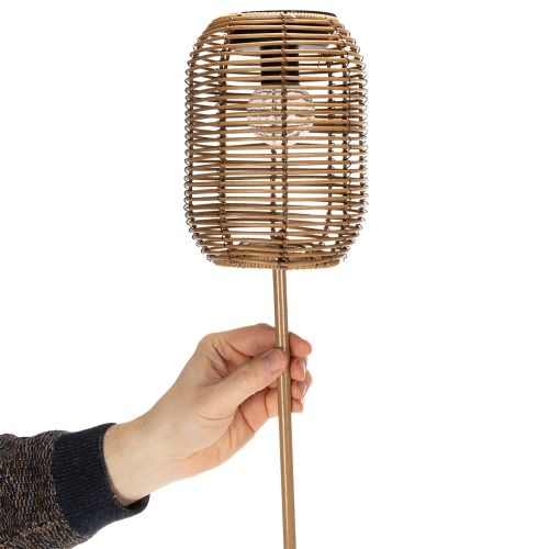 Article Lampe solaire de jardin, style rotin, pour des soirées romantiques en extérieur, 86 cm