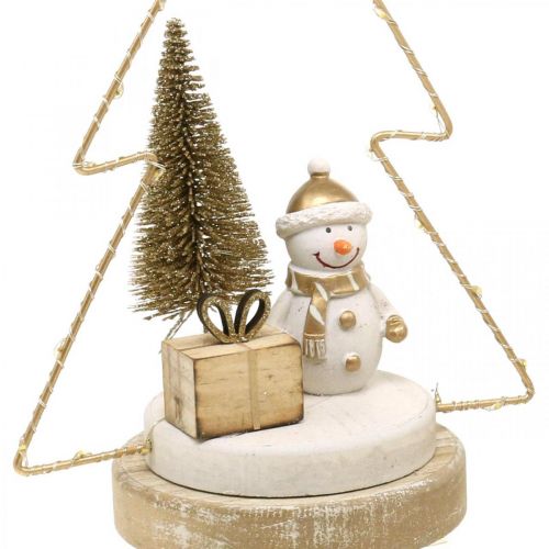 Article Déco de table Noël LED sapin Pour pile H21cm, lot de 2