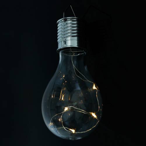 Floristik24 Ampoule LED solaire décoration de jardin blanc chaud H15cm 5pcs
