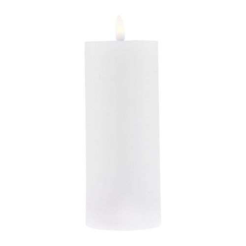 Floristik24 Bougie LED avec minuterie bougie en cire véritable flamme mobile 19cm