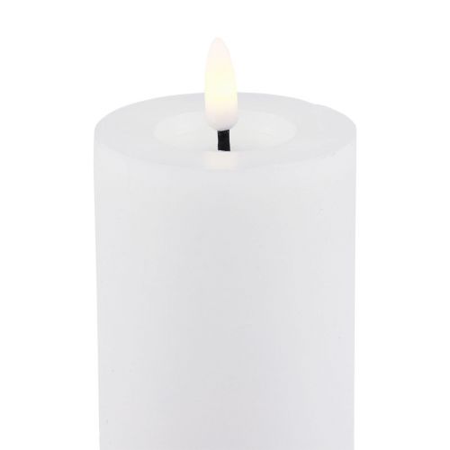 Floristik24 Bougie LED avec minuterie bougie en cire véritable flamme mobile 19cm