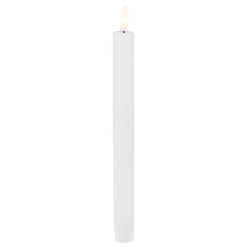 Floristik24 Bougies LED avec minuterie bougies bâton vraie cire blanc 25cm 2pcs