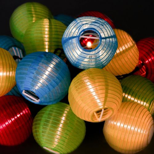 Floristik24 Guirlande lumineuse LED guirlande lumineuse 20 lanternes 9.5m