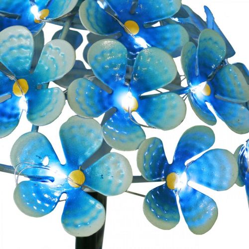 Article Chrysanthème LED, décoration lumineuse pour le jardin, décoration métal bleu L55cm Ø15cm