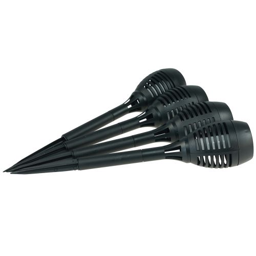 Article Torches solaires LED jardin effet flamme balcon H38cm 4 pcs
