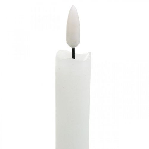 Article Bougie LED cire bougie de table blanc chaud pour batterie Ø2cm 24cm 2pcs