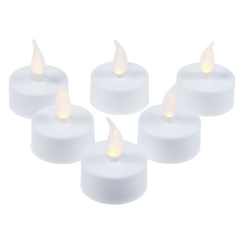 Floristik24 Bougies chauffe-plat LED bougies chauffe-plat avec télécommande Ø3,5cm 6 pcs