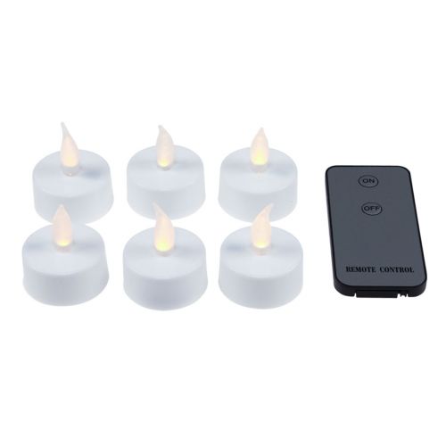 Article Bougies chauffe-plat LED bougies chauffe-plat avec télécommande Ø3,5cm 6 pcs