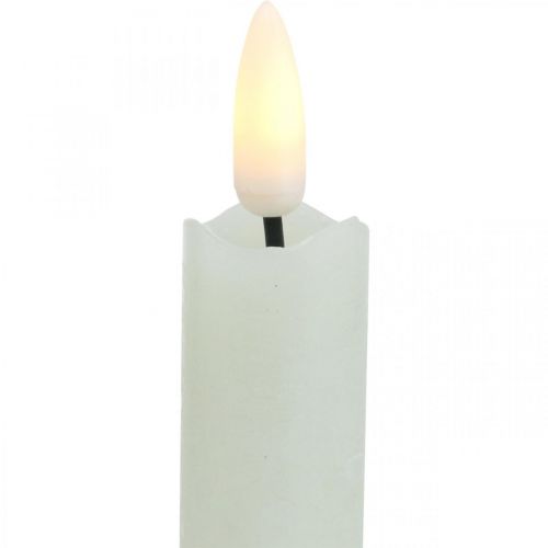 Article Bougie LED bougies en cire crème pour pile Ø2cm 24cm 2pcs
