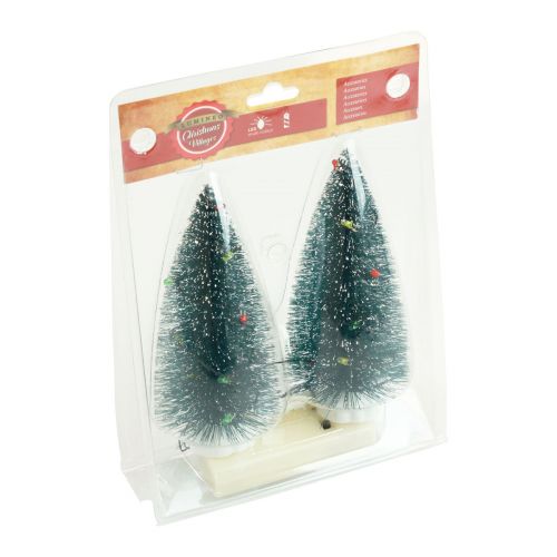 Article Sapin de Noël LED mini artificiel pour batterie 16cm 2pcs