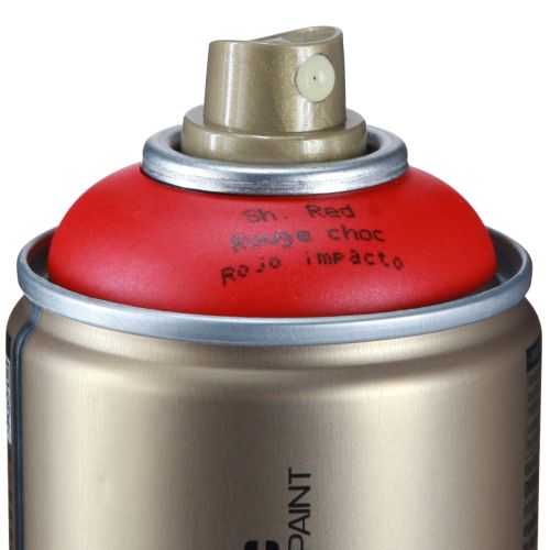 Article Bombe de peinture rouge Montana Gold satiné mat 400 ml