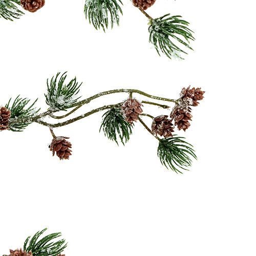 Floristik24 Branche de mélèze avec des cônes, recouverte de neige 92cm