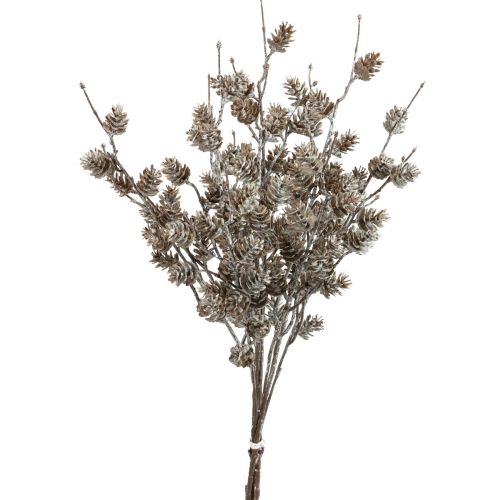 Branche de mélèze branches déco artificielles cônes blanc 52cm 3pcs