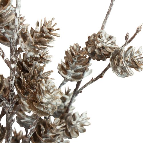 Article Branche de mélèze branches décoratives artificielles cônes blanc 52cm 3 pcs