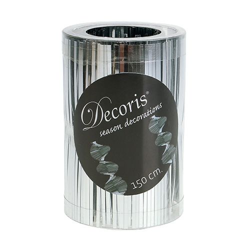 Floristik24 Guirlande spirale Tinsel 1.5m argent