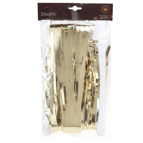 Article Tinsel Light Gold Rideau De Guirlandes Déco Or 90×200cm 2pcs