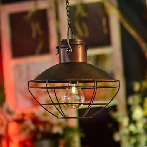 Floristik24 Suspension LED, suspension rustique, énergie solaire Ø24,5cm H24cm