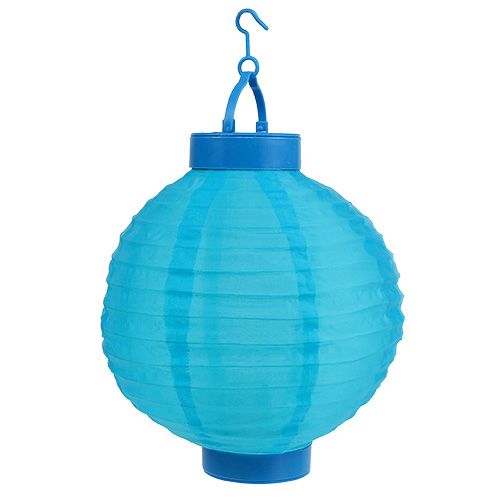 Floristik24 Lanterne LED avec solaire 20cm bleu
