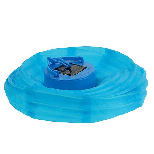 Article Lanterne LED avec solaire 20cm bleu