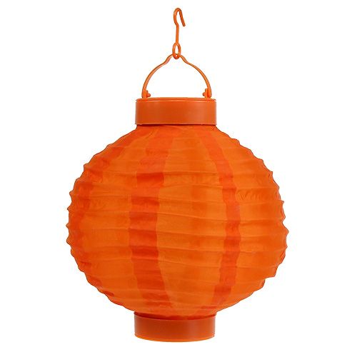 Article Lampion LED avec solaire 20cm orange