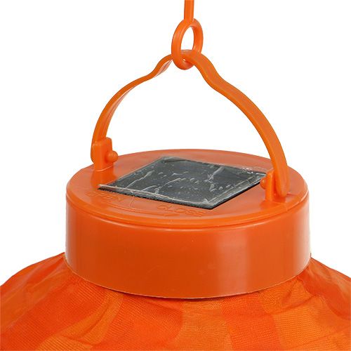 Article Lampion LED avec solaire 20cm orange