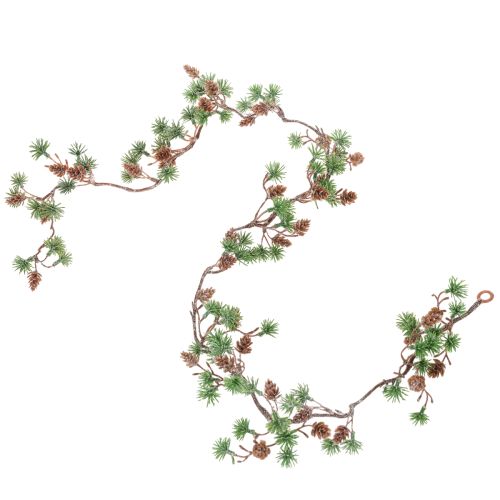 Guirlande artificielle de mélèze avec cônes et aiguilles, 120 cm | Floristik24.be