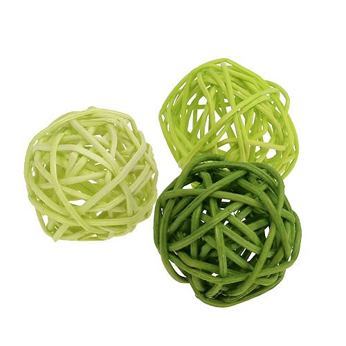 Floristik24 Lataball 3cm vert blanchi 72 pcs