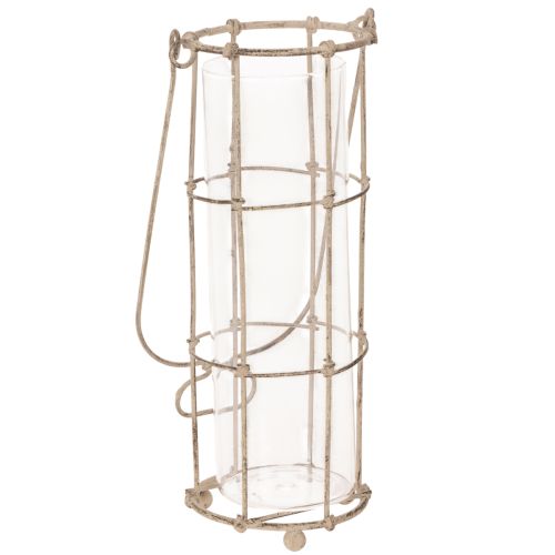 Lanterne de jardin, lampe à vent en métal Ø8,5 cm H23/18,5/14,5 cm, lot de 3 | Floristik24.be