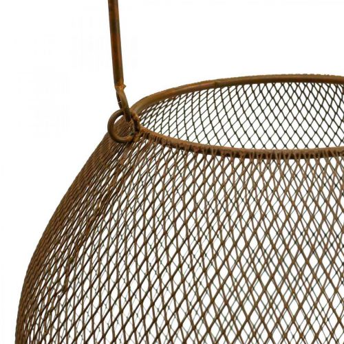 Floristik24 Lanterne déco avec anse métal aspect rouille Ø26cm H22cm