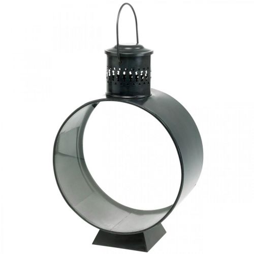 Floristik24 Lanterne décorative ronde, décoration bougie rustique, vent en métal Ø20cm H30cm