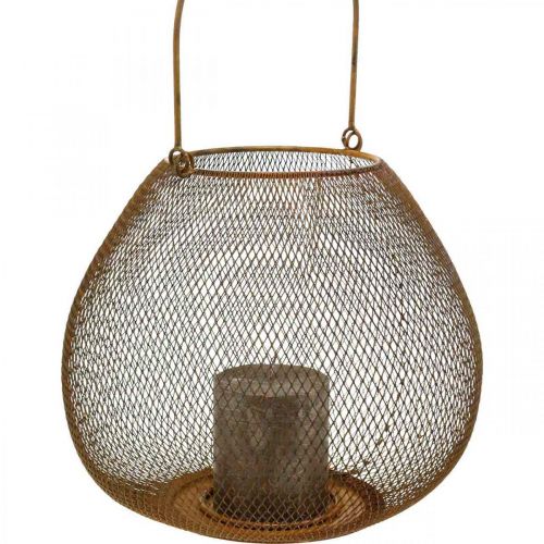 Floristik24 Lanterne en métal avec décoration de table grille grille Ø26cm H20cm