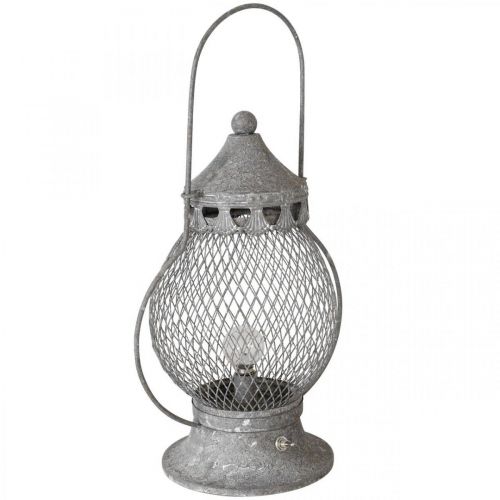 Article Lanterne en métal, lampe LED, Shabby Chic Ø16cm H33.5cm