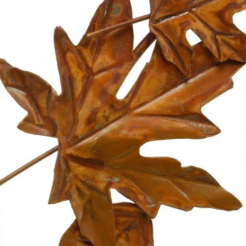 Floristik24 Couronne de feuilles, rouille noble, décoration en métal, couronne, décoration d'automne, fleuriste commémorative Ø29cm