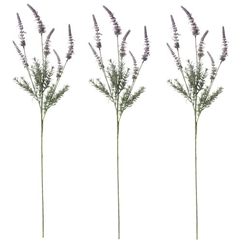 Article Décoration lavande avec fleurs fleur artificielle sur longue tige 82cm 3pcs