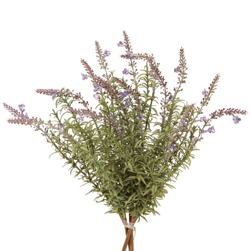 Herbes artificielles de lavande sur une tige à 7 branches 40cm 3pcs
