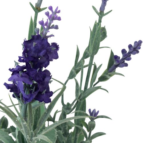 Article Lavande en Pot Artificielle Violet Rose Violet Clair H26cm 3pcs