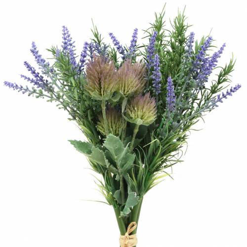 Floristik24 Bouquet d&#39;herbes lavande, romarin, chardon 40cm