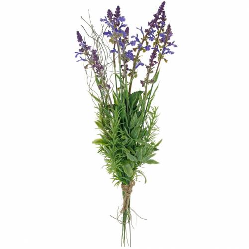 Article Bouquet de lavande artificielle, lavande violette décorative, fleurs en soie