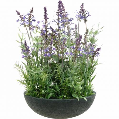 Floristik24 Lavande Bol Lavande Artificielle Soie Fleurs Faux Plantes