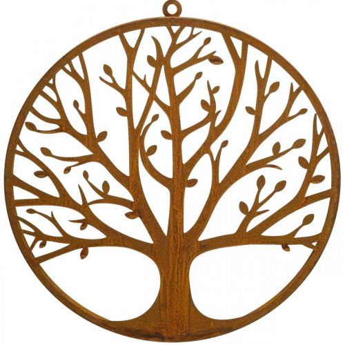 Floristik24 Décoration murale arbre de vie décoration patine anneau métal anneau Ø38cm